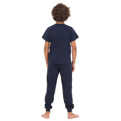 Boys summer pajama set Dark Blue t-shirt + Pants